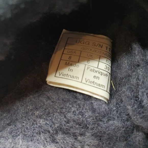 Ugg Flufette Slippers Shoes 8 Womens Plush Shearling Slip On Blue 1102594 - Picture 7 of 10